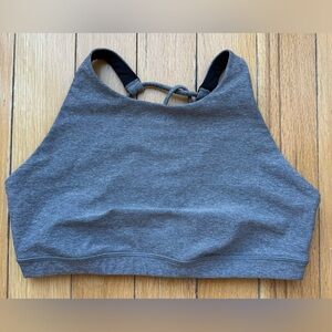 lululemon athletica | women trinity high neck sports bra grey 8